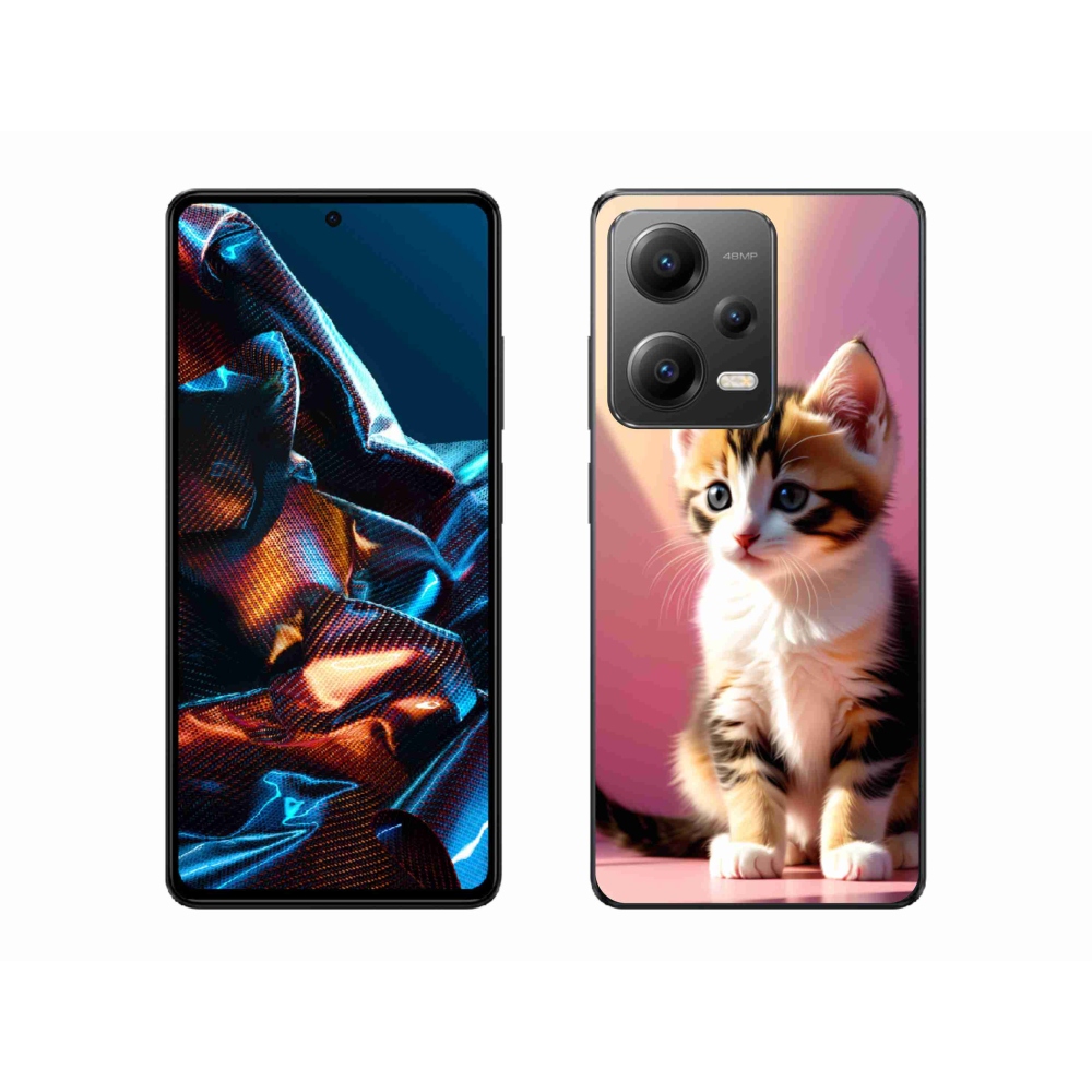 Gélový kryt mmCase na Xiaomi Redmi Note 12 Pre 5G - zvedavé mačiatko 2