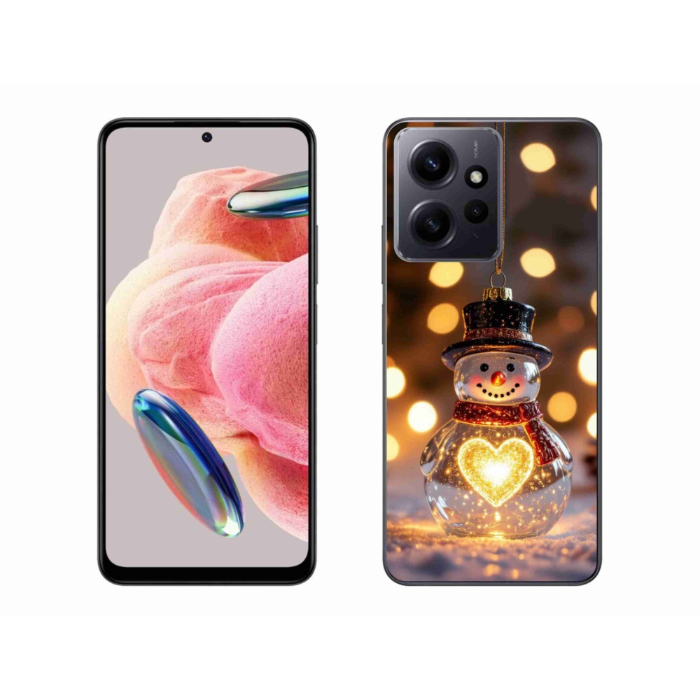 Gélový kryt mmCase na Xiaomi Redmi Note 12 - svietiaci vianočný snehuliak