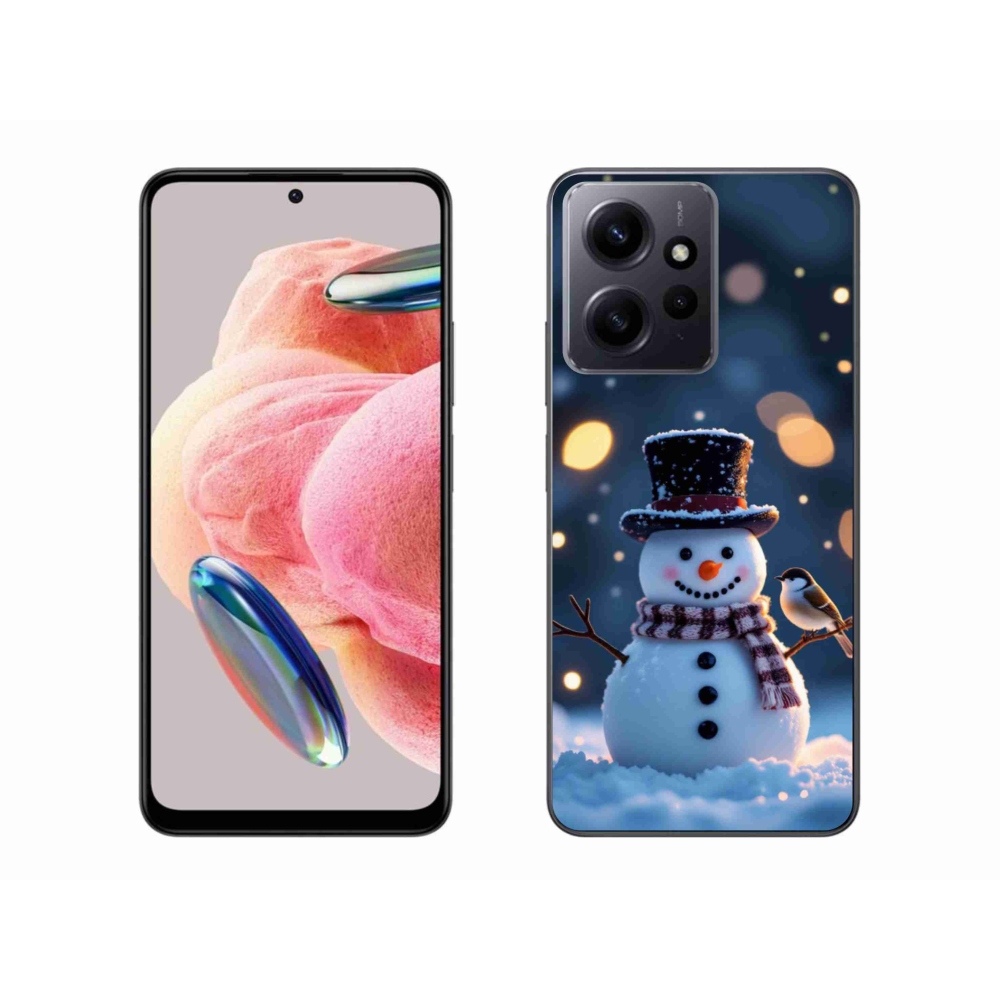 Gélový kryt mmCase na Xiaomi Redmi Note 12 - vianočný snehuliak