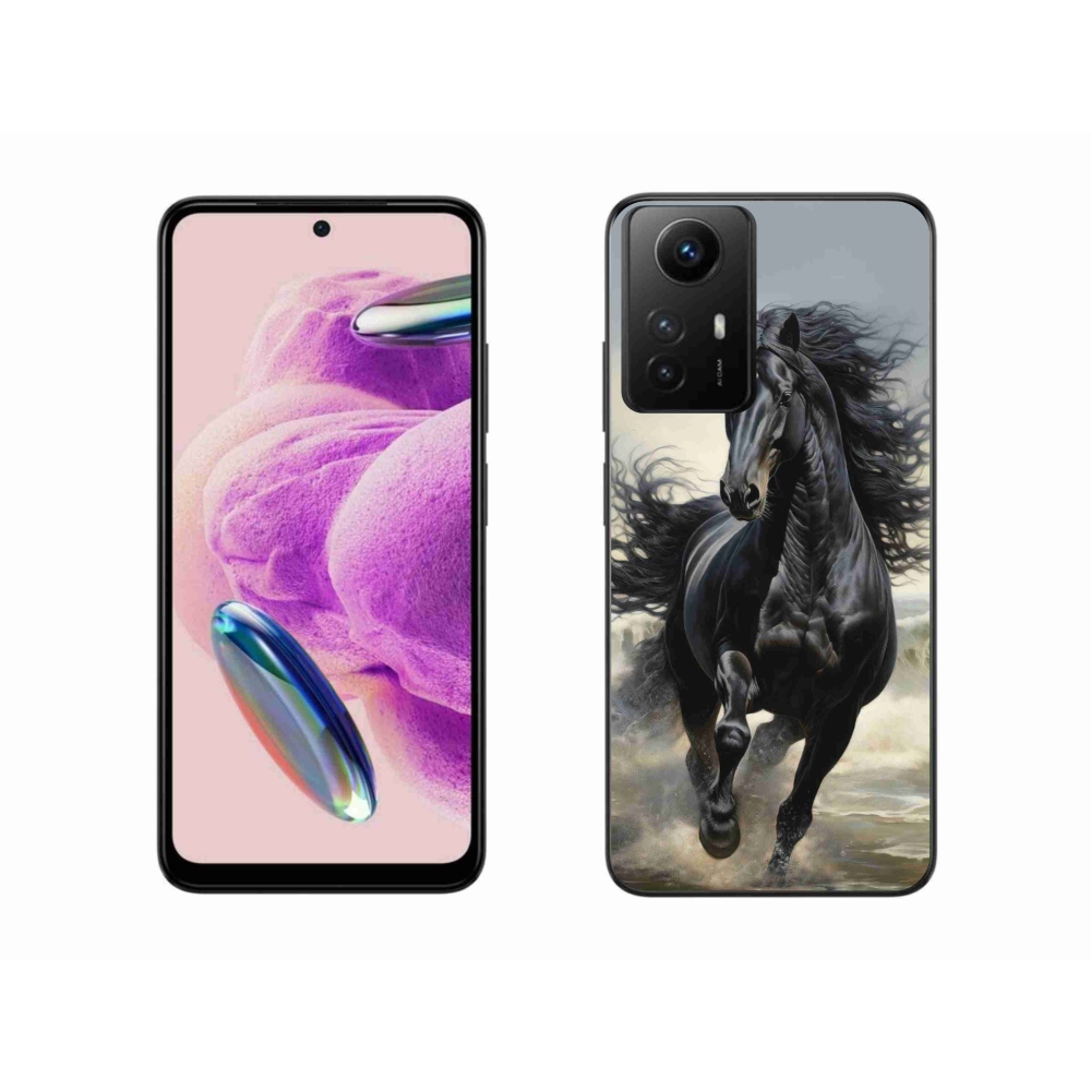 Gélový kryt mmCase na Xiaomi Redmi Note 12S - bežiaci čierny kôň