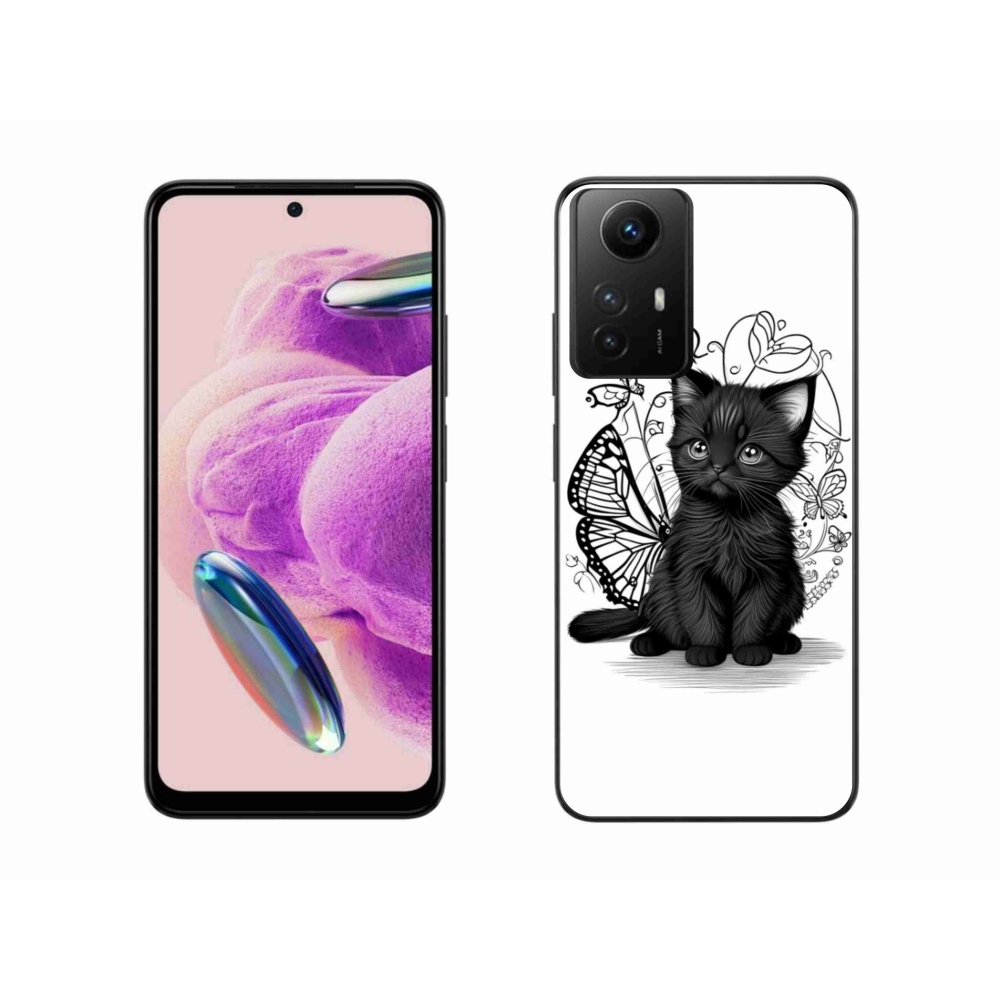 Gélový kryt mmCase na Xiaomi Redmi Note 12S - čierne mačiatko