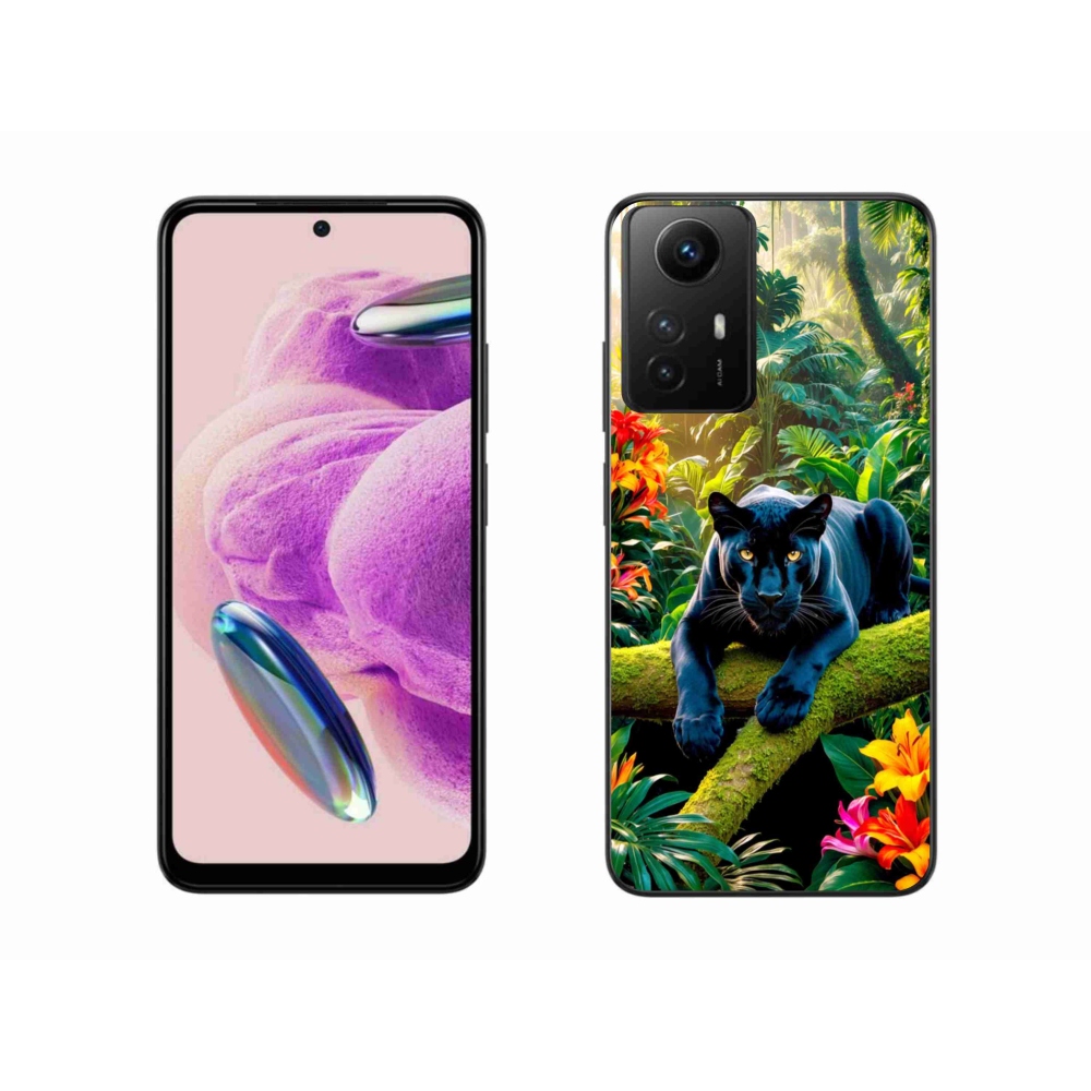 Gélový kryt mmCase na Xiaomi Redmi Note 12S - čierny panter v džungli