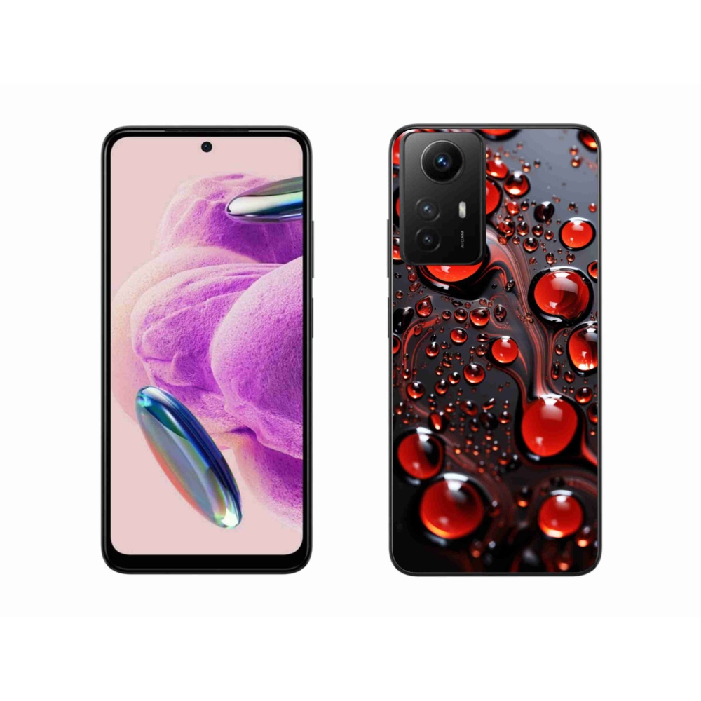 Gélový kryt mmCase na Xiaomi Redmi Note 12S - červené kvapky 2