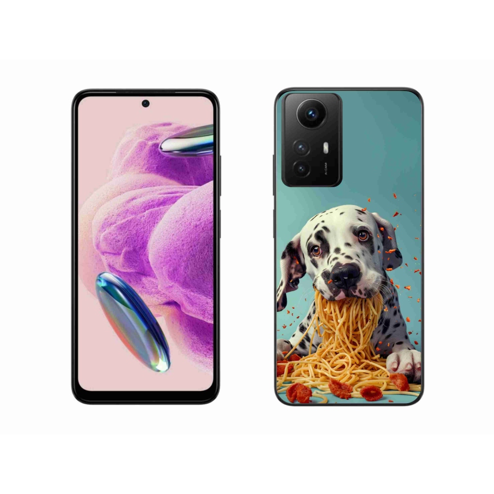 Gélový kryt mmCase na Xiaomi Redmi Note 12S - dalmatín a špagety