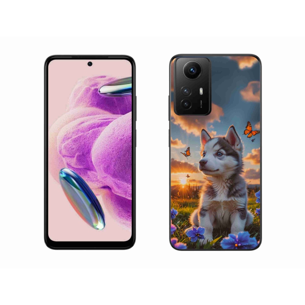 Gélový kryt mmCase na Xiaomi Redmi Note 12S - husky pri západe slnka