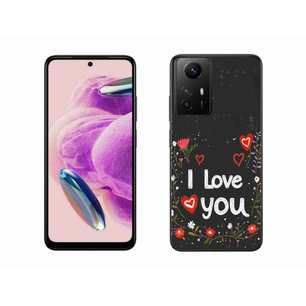 Gélový kryt mmCase na Xiaomi Redmi Note 12S - I love you čierne pozadie