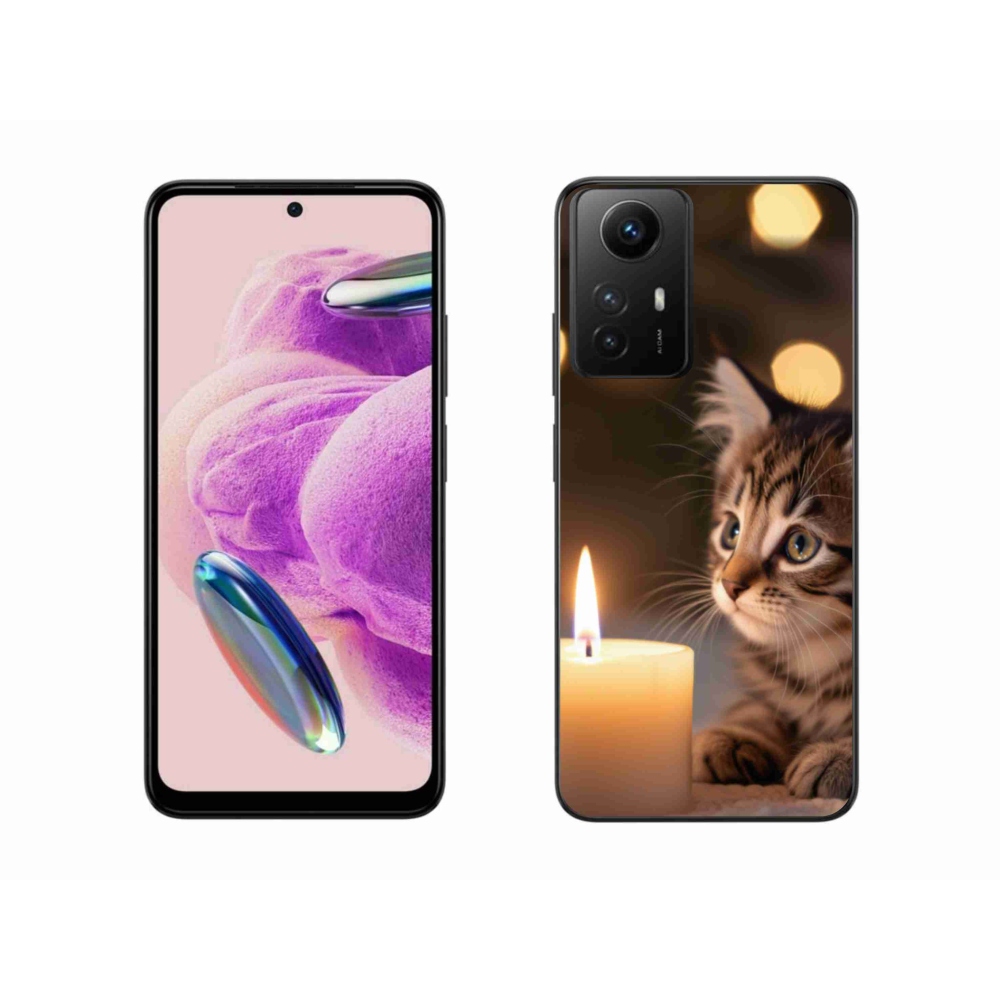 Gélový kryt mmCase na Xiaomi Redmi Note 12S - mačiatko a sviečka
