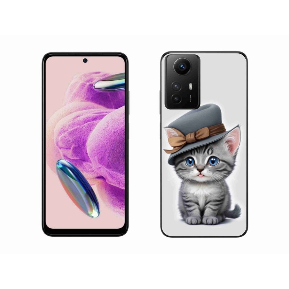 Gélový kryt mmCase na Xiaomi Redmi Note 12S - mačiatko s klobúkom