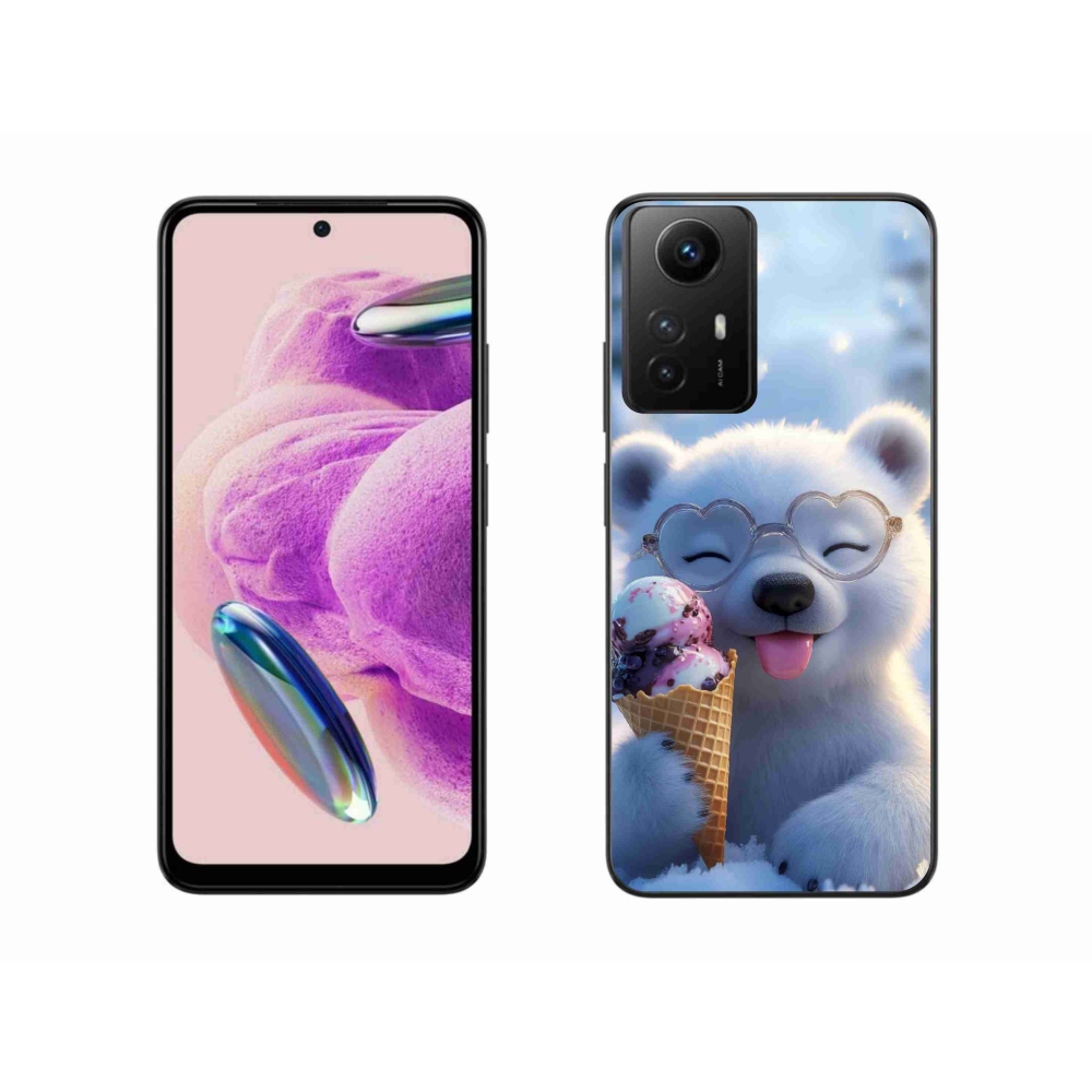 Gélový kryt mmCase na Xiaomi Redmi Note 12S - medvedík so zmrzlinou