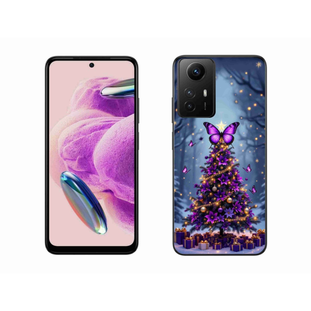 Gélový kryt mmCase na Xiaomi Redmi Note 12S - motýlí vianočný stromček