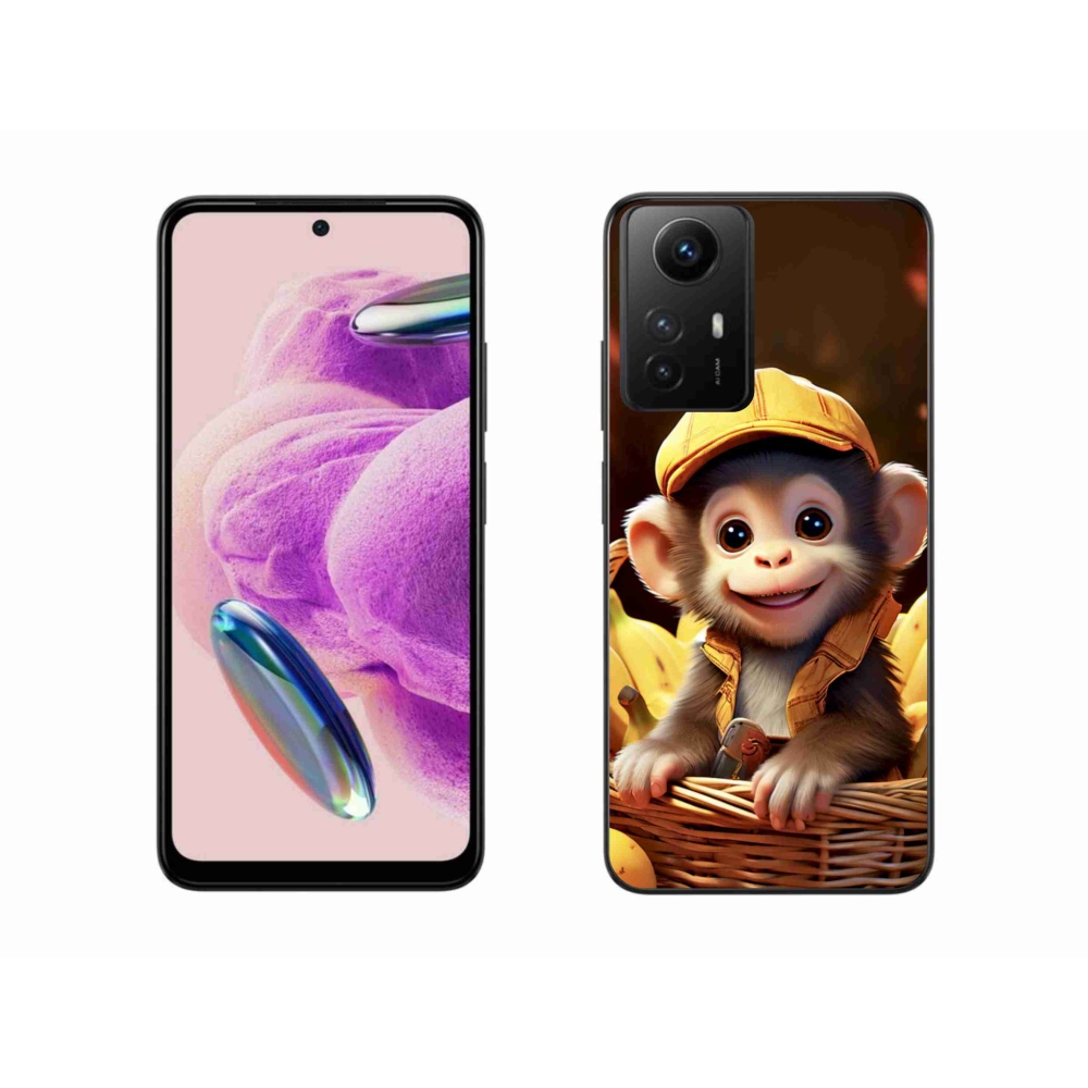 Gélový kryt mmCase na Xiaomi Redmi Note 12S - opice v košíku