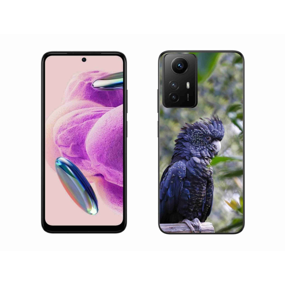 Gélový kryt mmCase na Xiaomi Redmi Note 12S - papagáj kakadu čierny