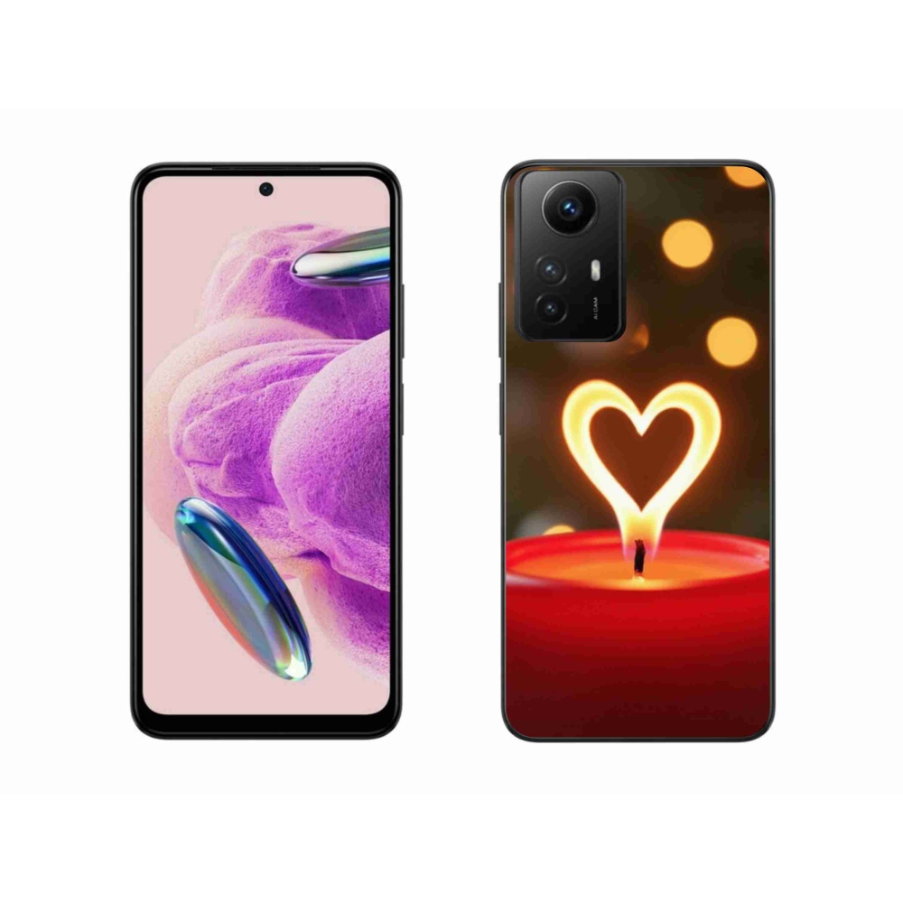 Gélový kryt mmCase na Xiaomi Redmi Note 12S - srdce z plameňa