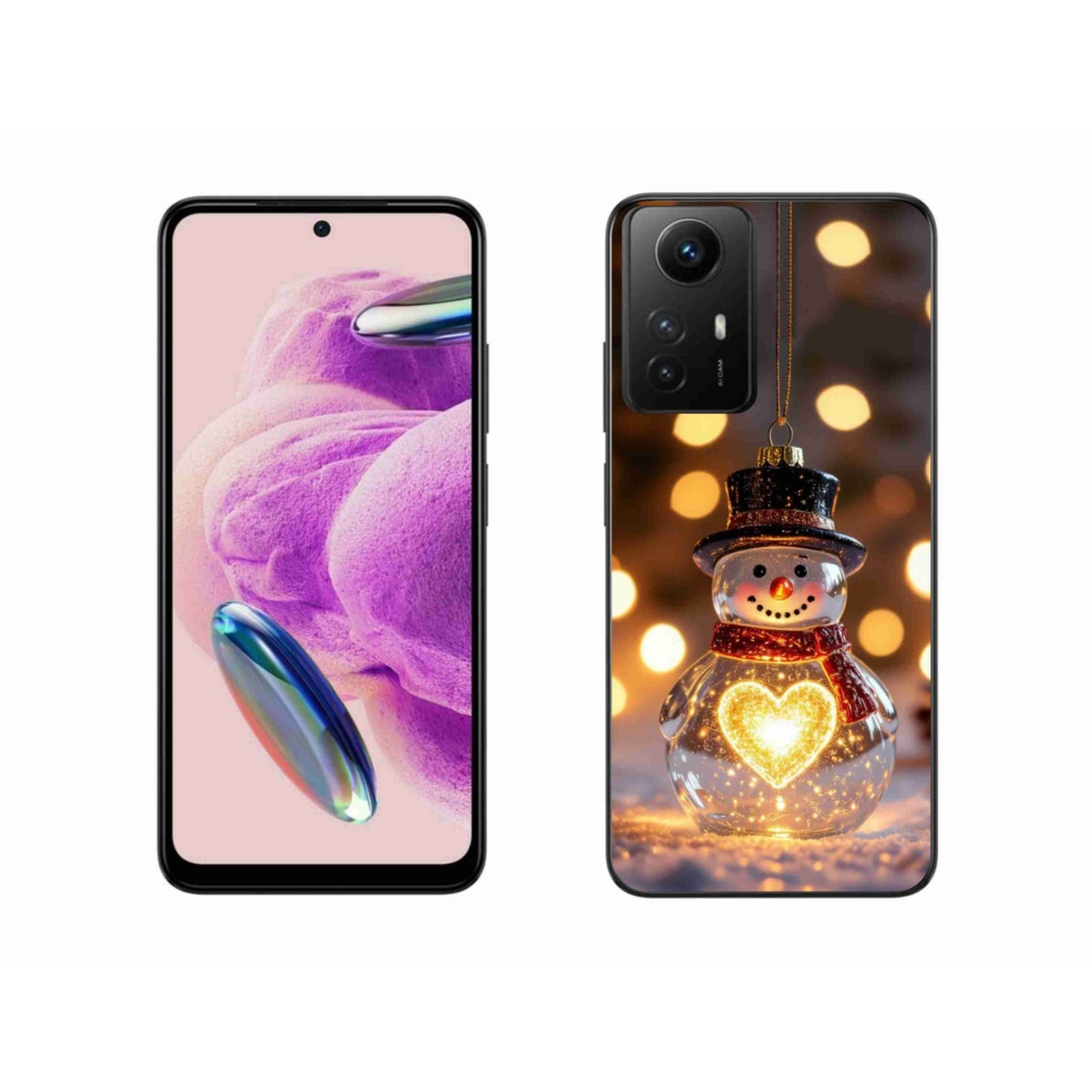 Gélový kryt mmCase na Xiaomi Redmi Note 12S - svietiaci vianočný snehuliak