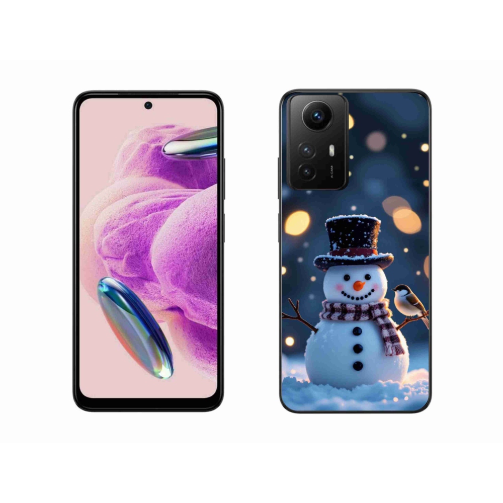 Gélový kryt mmCase na Xiaomi Redmi Note 12S - vianočný snehuliak