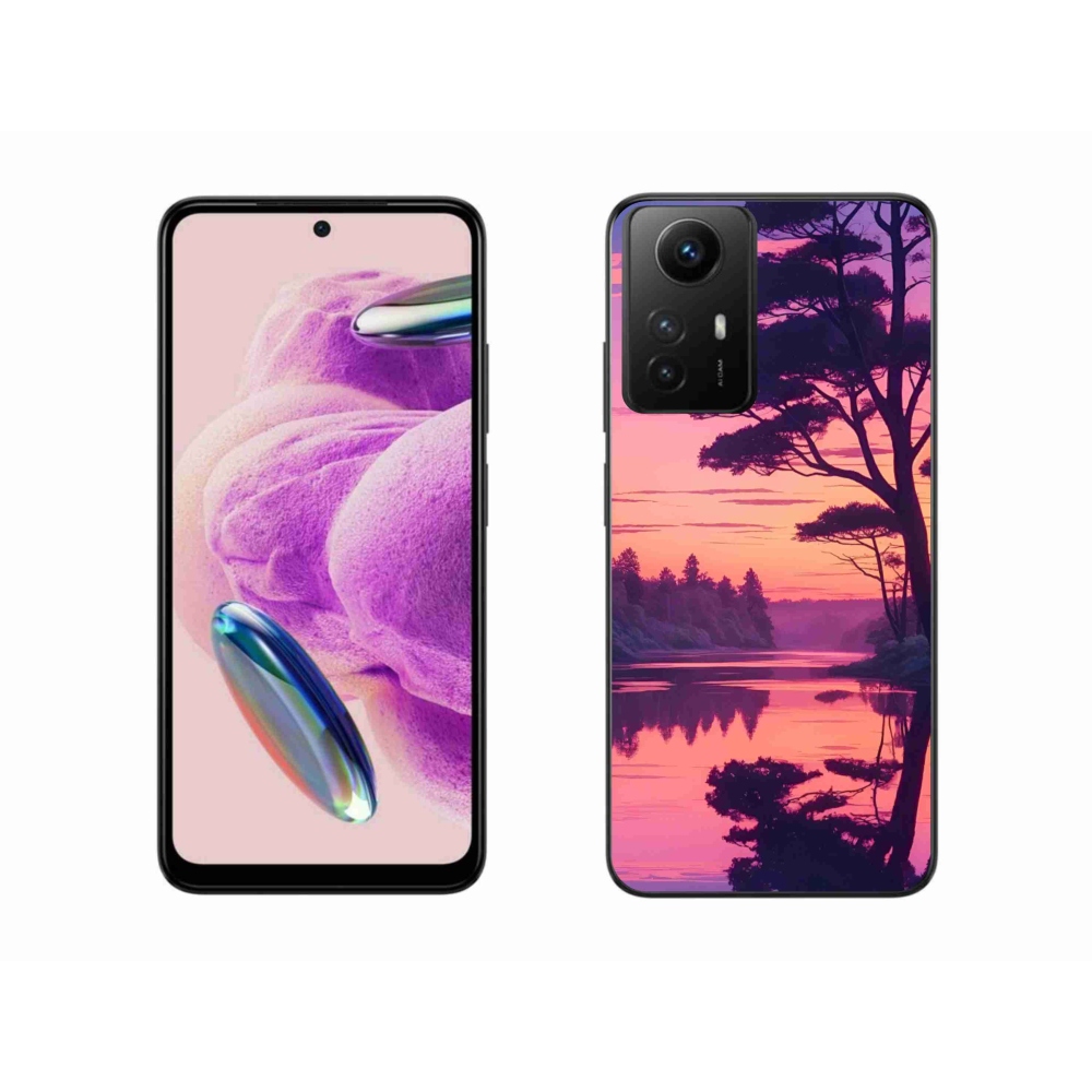 Gélový kryt mmCase na Xiaomi Redmi Note 12S - západ slnka nad jazerom