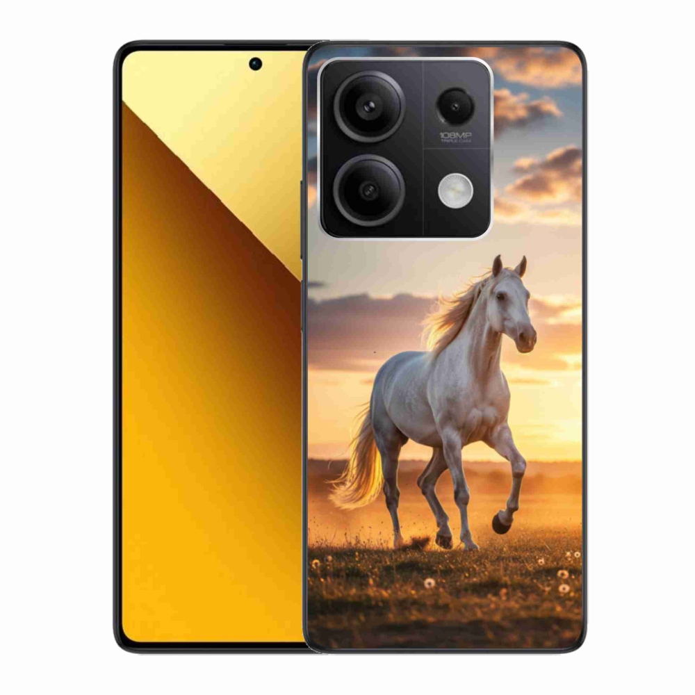 Gélový kryt mmCase na Xiaomi Redmi Note 13 5G - bežiaci biely kôň 2