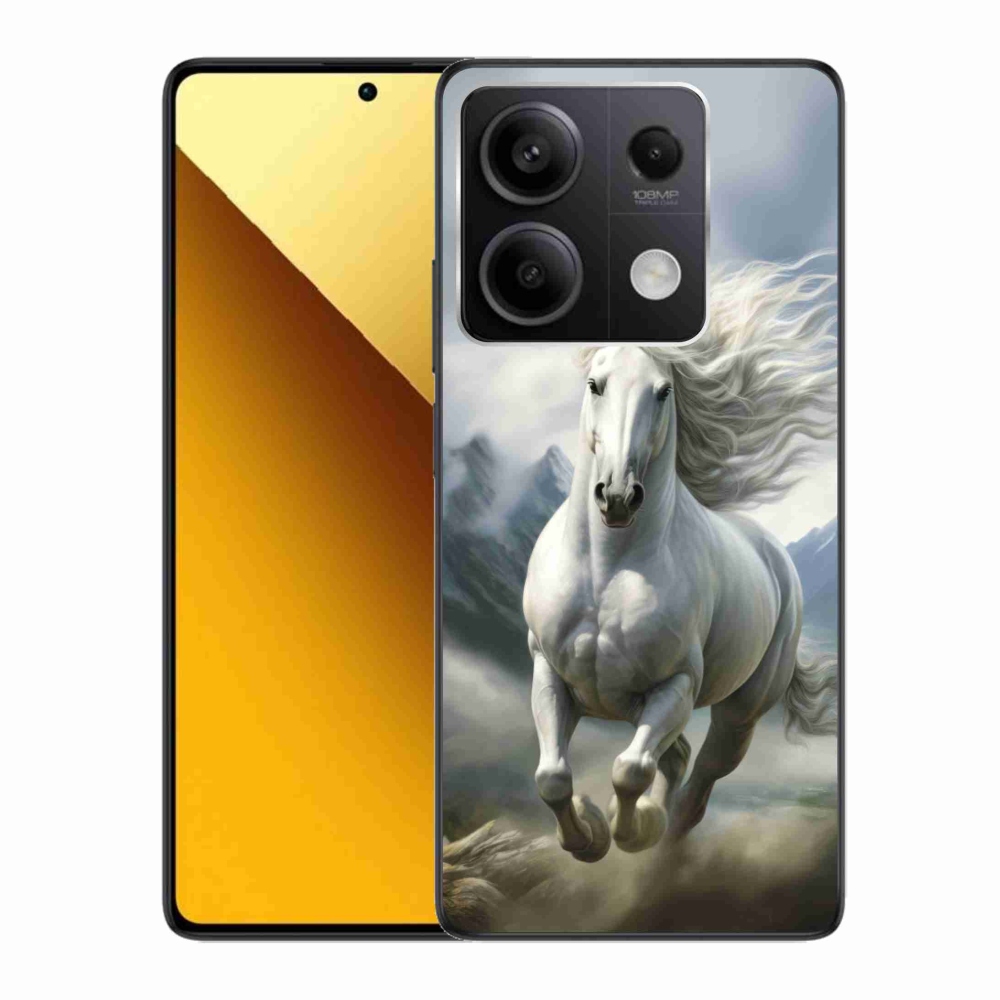 Gélový kryt mmCase na Xiaomi Redmi Note 13 5G - bežiaci biely kôň 3