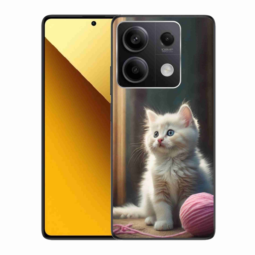 Gélový kryt mmCase na Xiaomi Redmi Note 13 5G - biele mačiatko 2