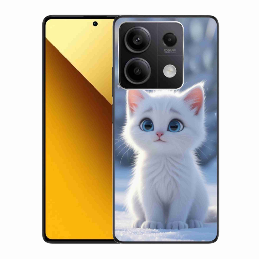 Gélový kryt mmCase na Xiaomi Redmi Note 13 5G - biele mačiatko 3