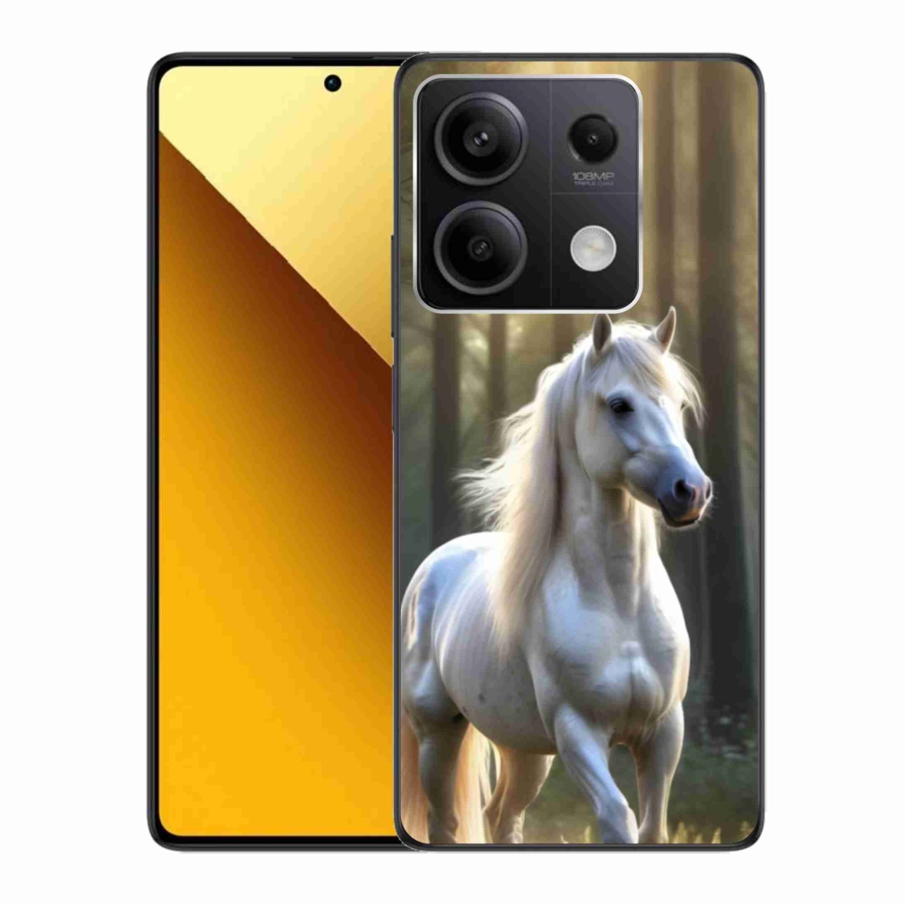 Gélový kryt mmCase na Xiaomi Redmi Note 13 5G - biely kôň 3