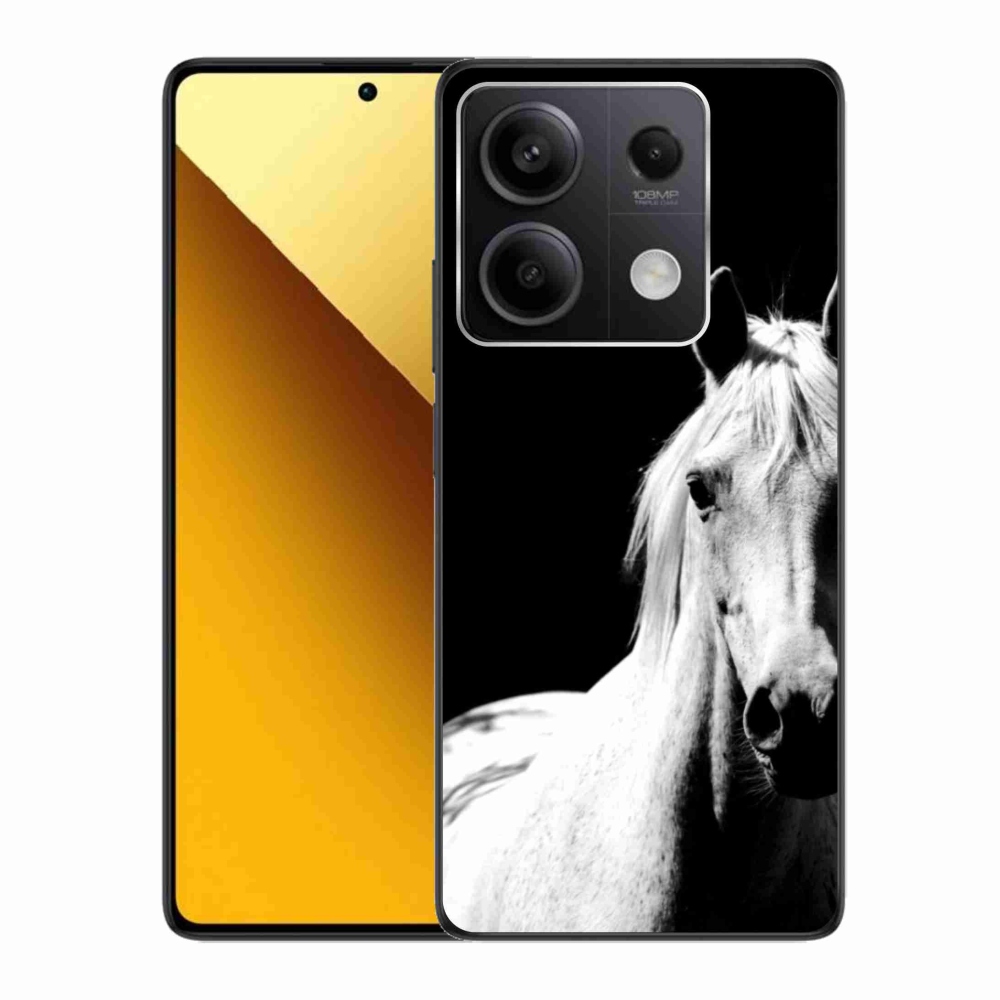Gélový kryt mmCase na Xiaomi Redmi Note 13 5G - biely kôň 5