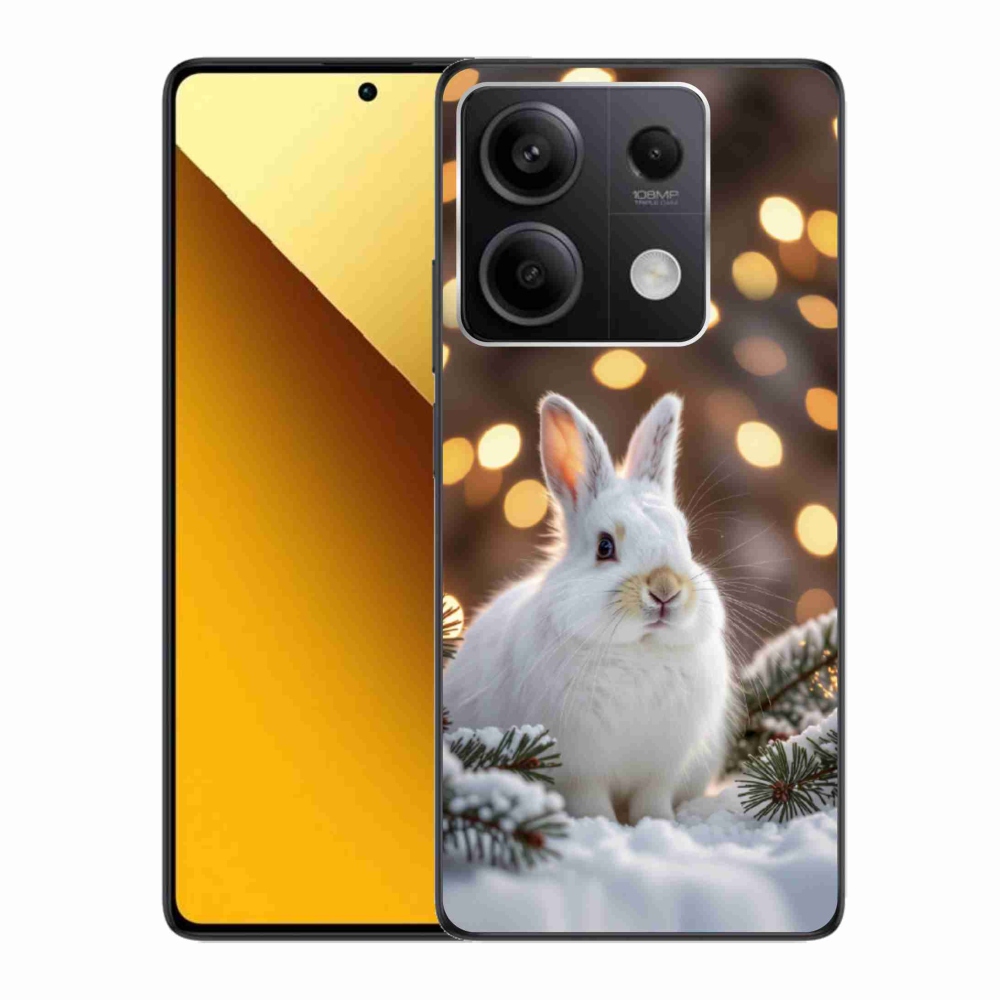 Gélový kryt mmCase na Xiaomi Redmi Note 13 5G - biely zajac