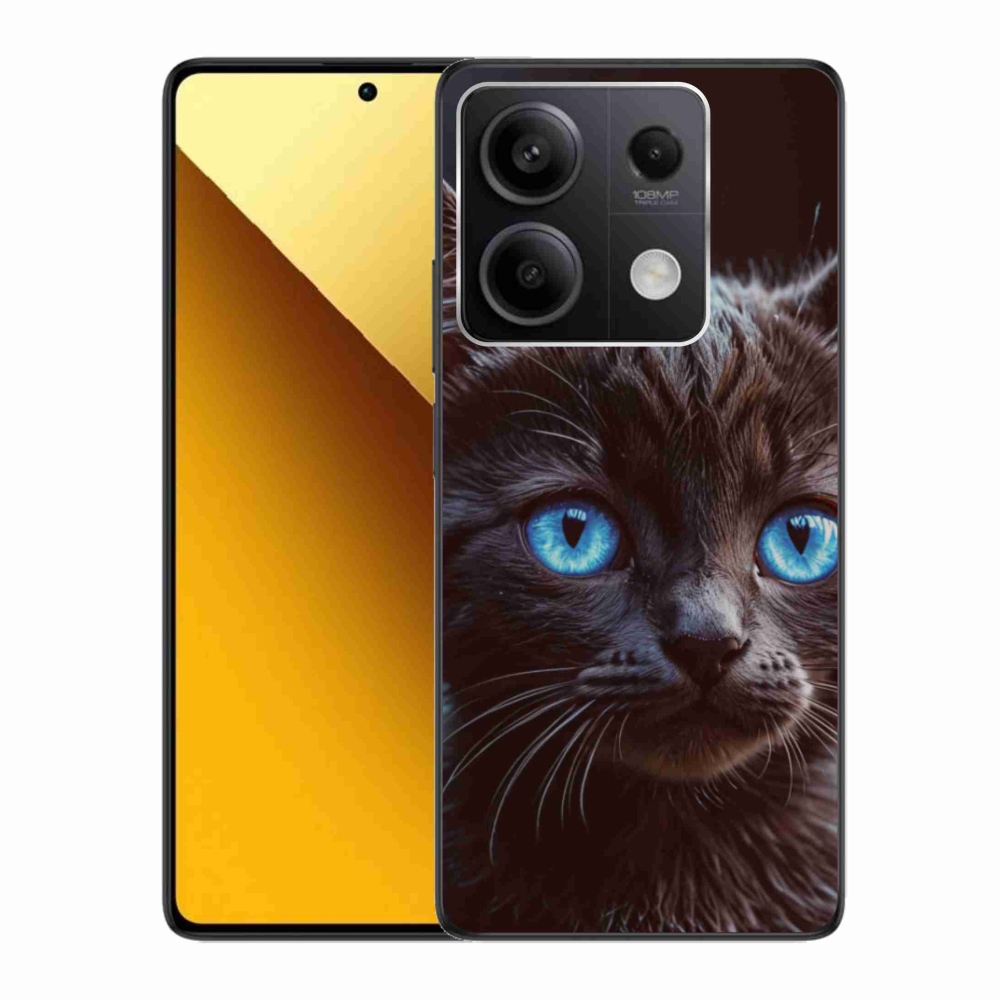 Gélový kryt mmCase na Xiaomi Redmi Note 13 5G - čierne mačiatko 2