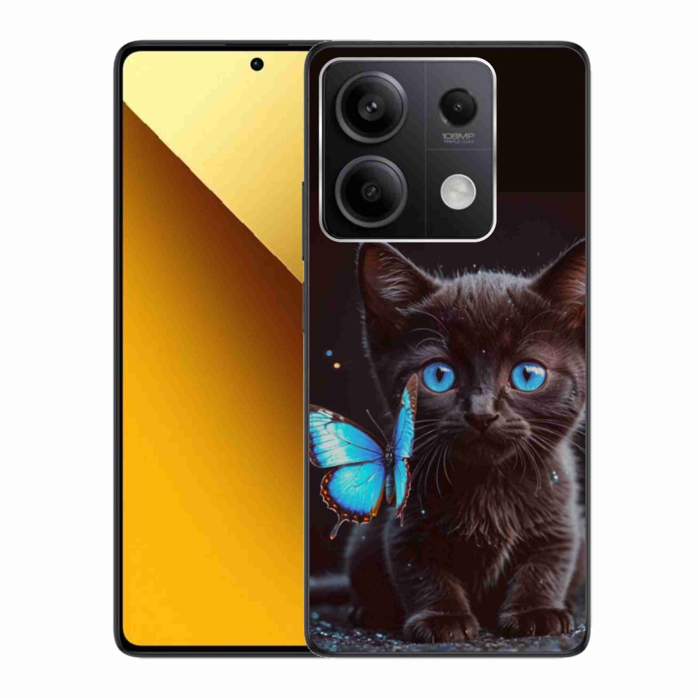 Gélový kryt mmCase na Xiaomi Redmi Note 13 5G - čierne mačiatko 3