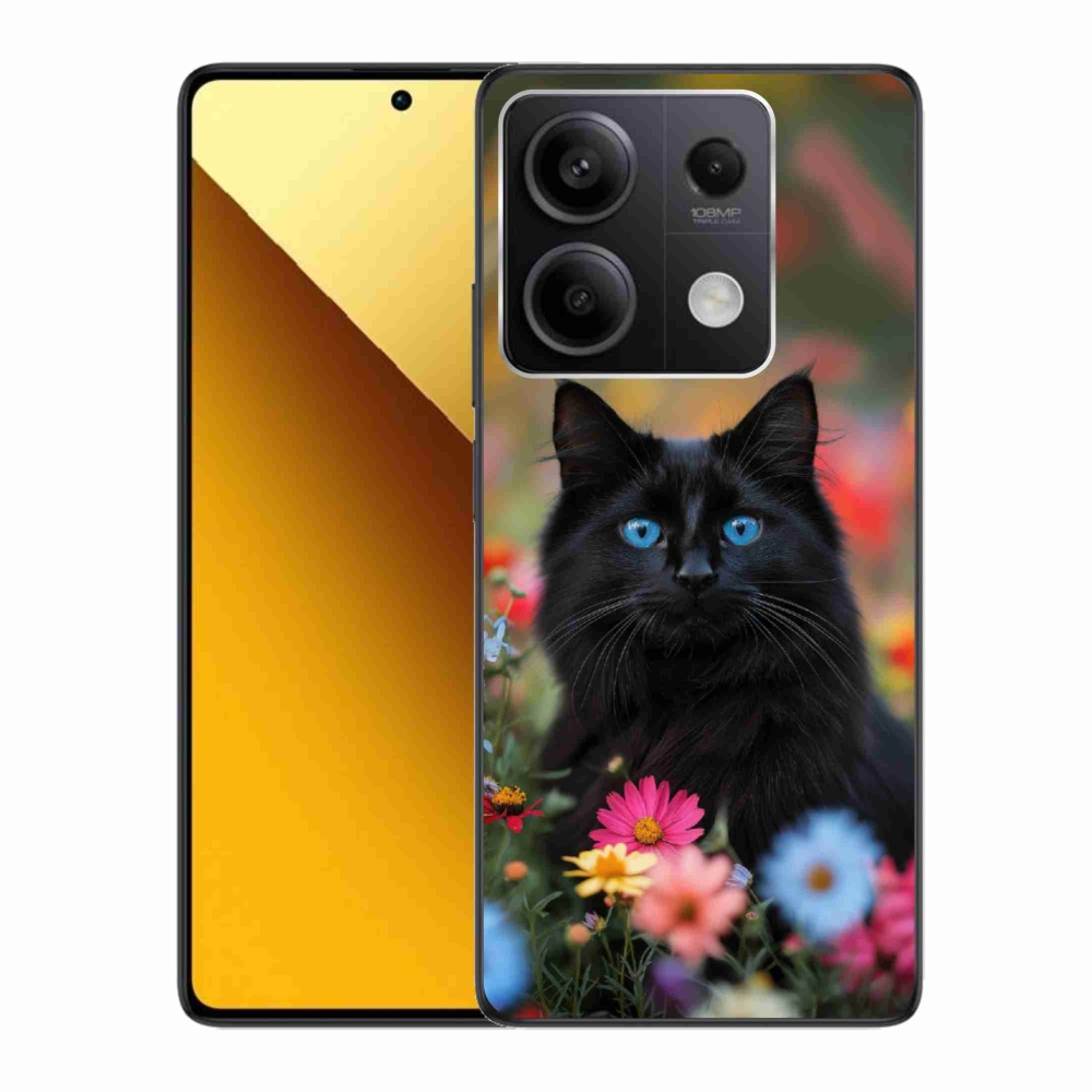 Gélový kryt mmCase na Xiaomi Redmi Note 13 5G - čierne mačiatko 4