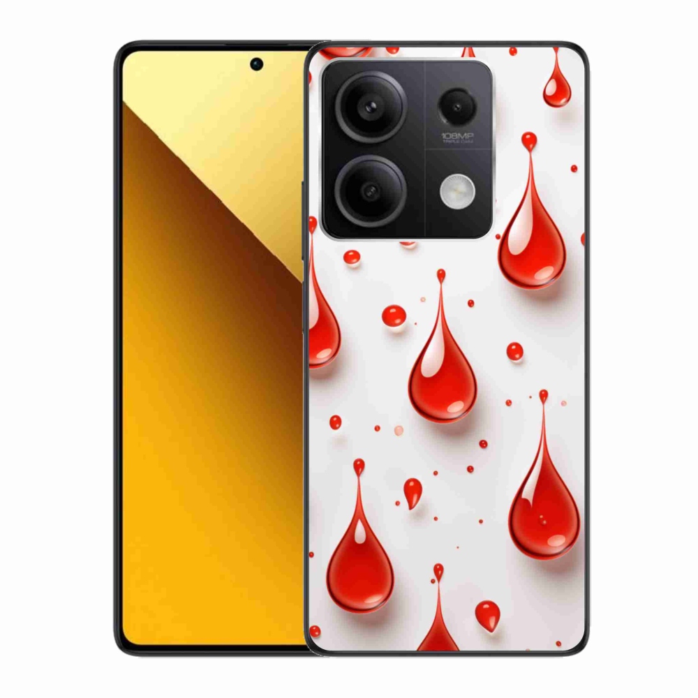 Gélový kryt mmCase na Xiaomi Redmi Note 13 5G - červené kvapky