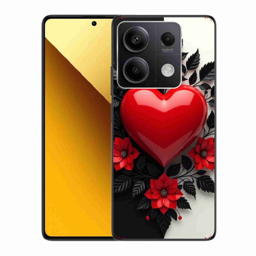 Gélový kryt mmCase na Xiaomi Redmi Note 13 5G - červené srdce