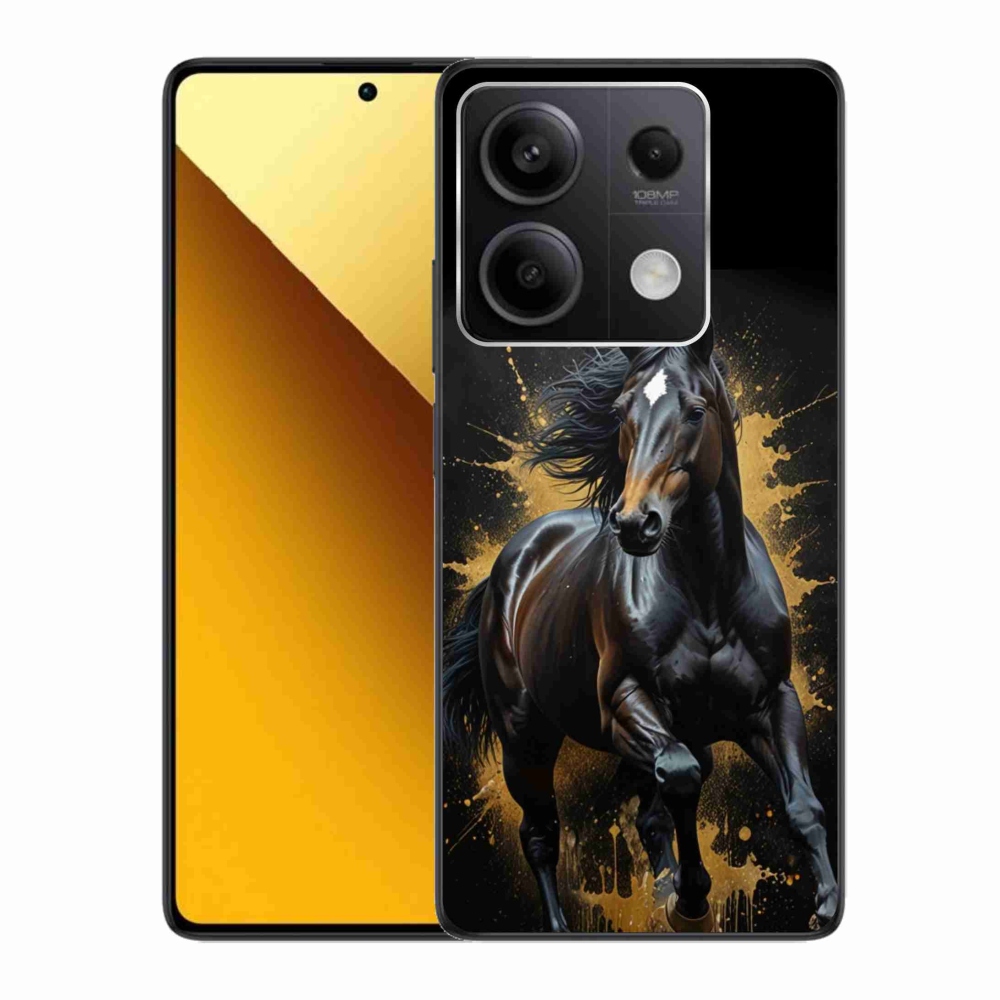Gélový kryt mmCase na Xiaomi Redmi Note 13 5G - elegantný čierny žrebec