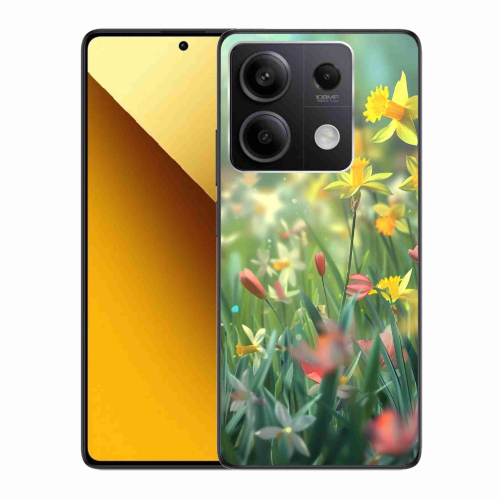 Gélový kryt mmCase na Xiaomi Redmi Note 13 5G - jarné kvety