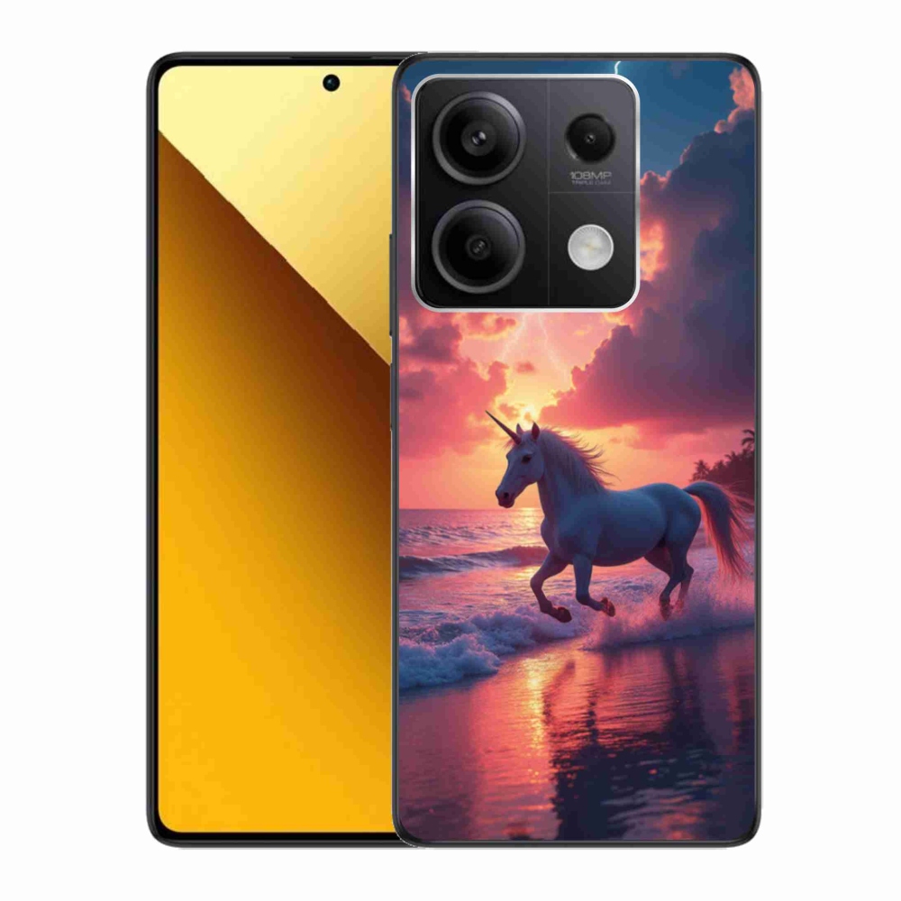 Gélový kryt mmCase na Xiaomi Redmi Note 13 5G - jednorožec na pláži
