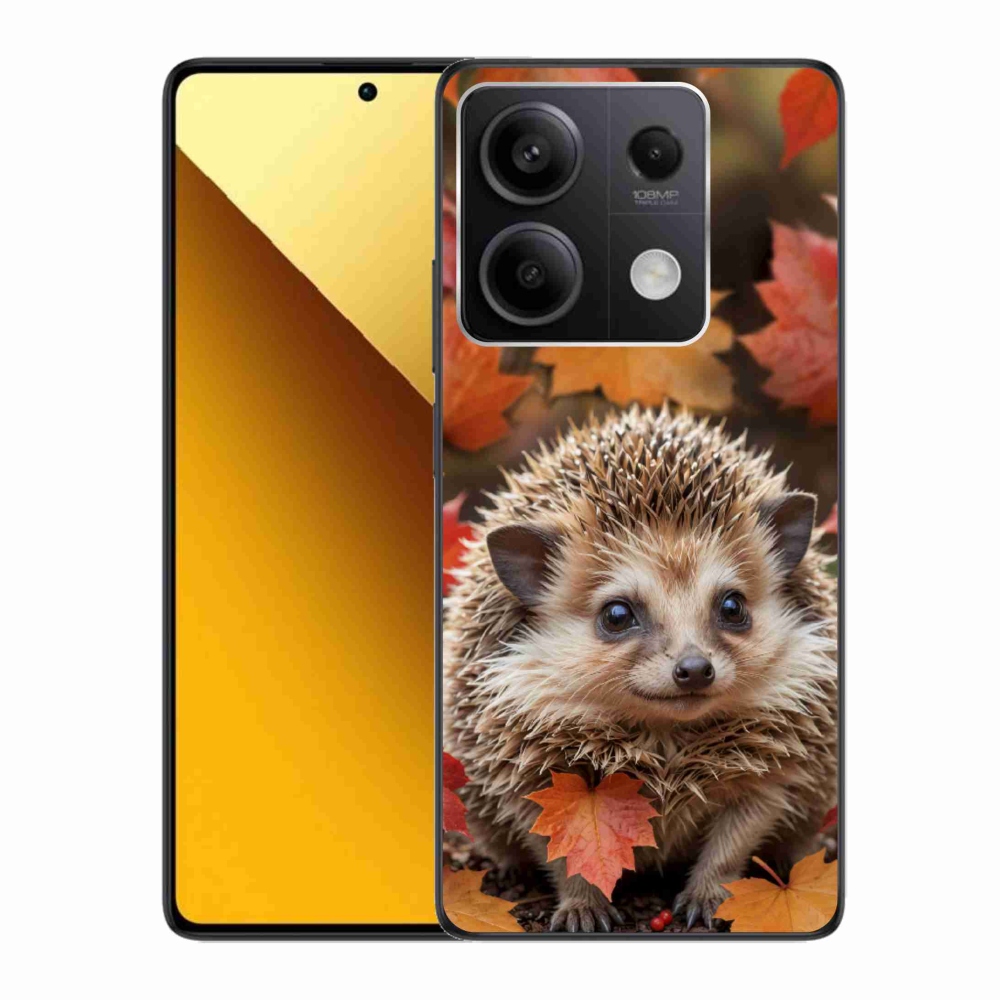 Gélový kryt mmCase na Xiaomi Redmi Note 13 5G - ježko v lístia