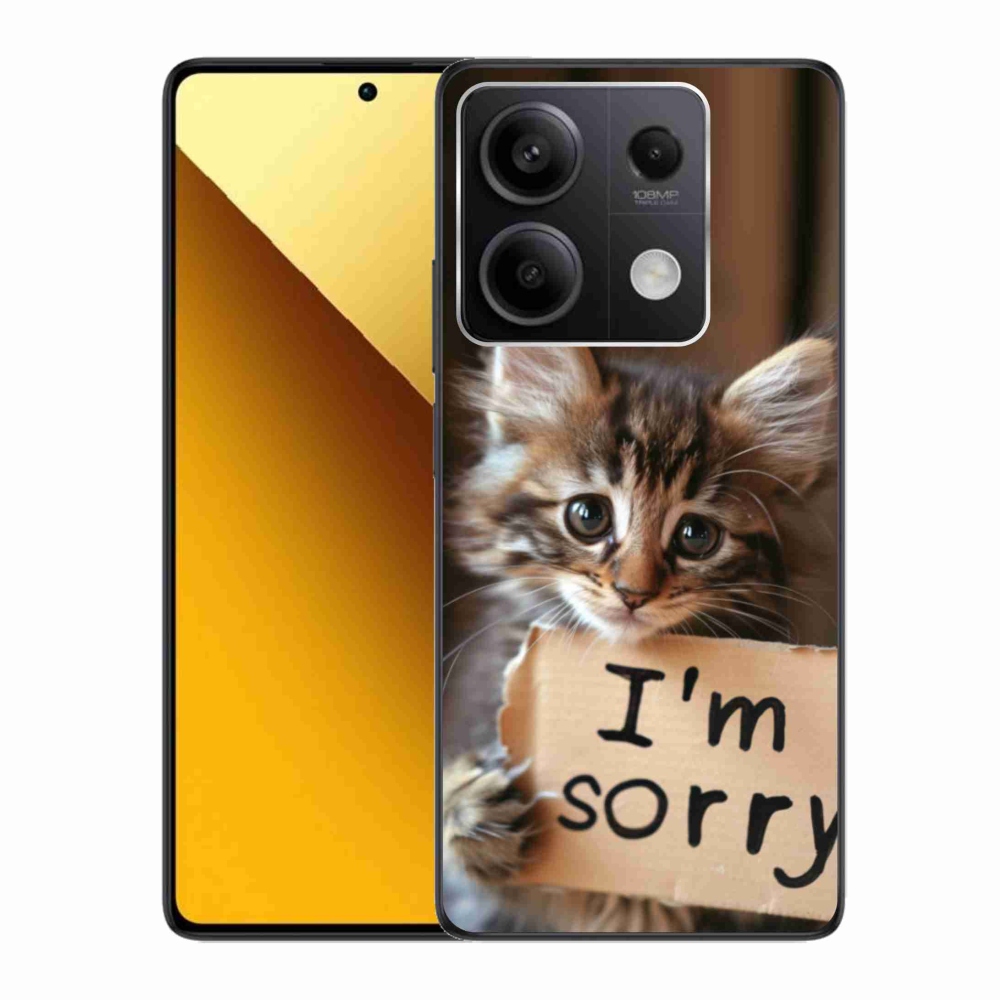 Gélový kryt mmCase na Xiaomi Redmi Note 13 5G - mačacie ospravedlnenie