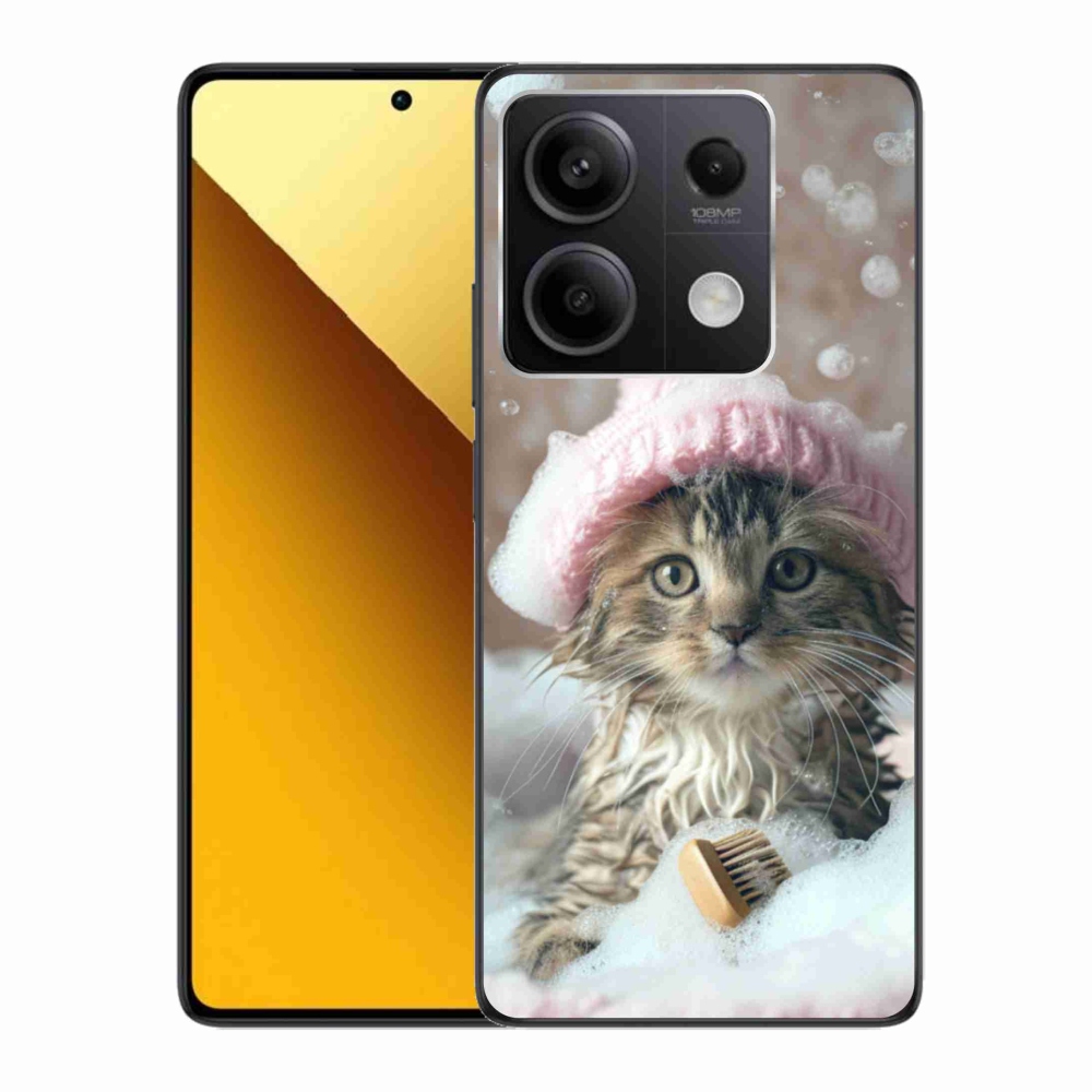 Gélový kryt mmCase na Xiaomi Redmi Note 13 5G - mačiatko a kúpeľ