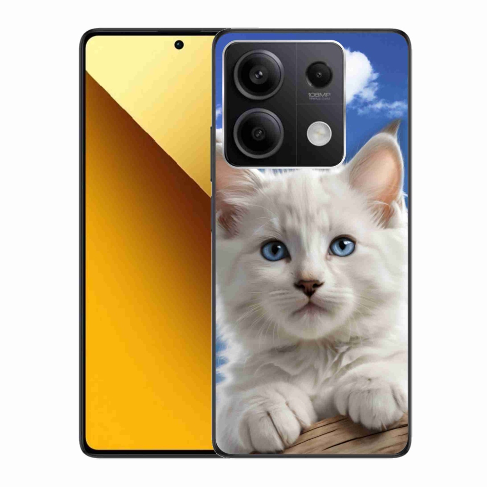 Gélový kryt mmCase na Xiaomi Redmi Note 13 5G - mačiatko a oblaky