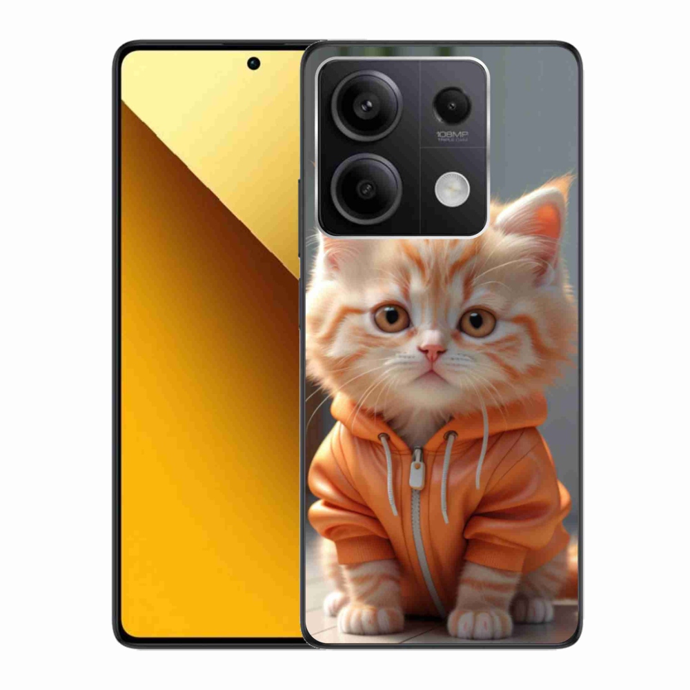 Gélový kryt mmCase na Xiaomi Redmi Note 13 5G - mačiatko v mikine