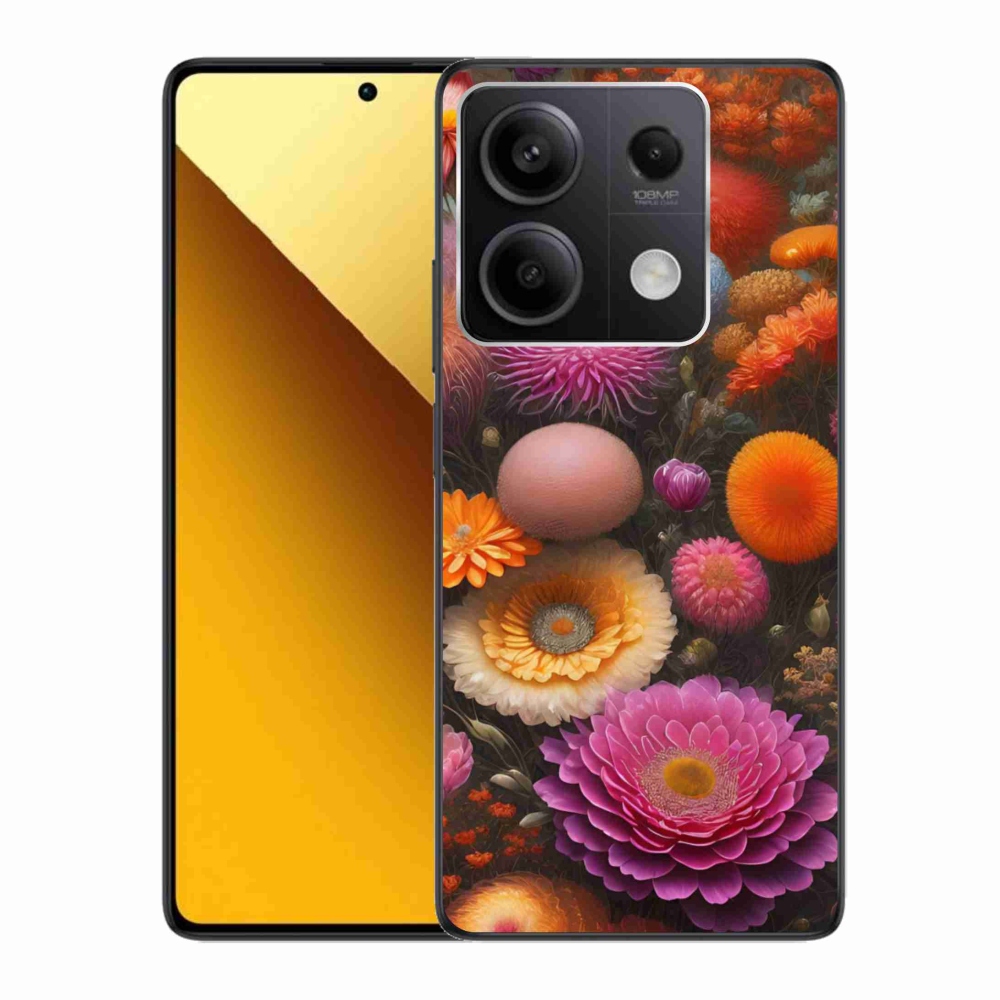 Gélový kryt mmCase na Xiaomi Redmi Note 13 5G - kvetinová kompozícia