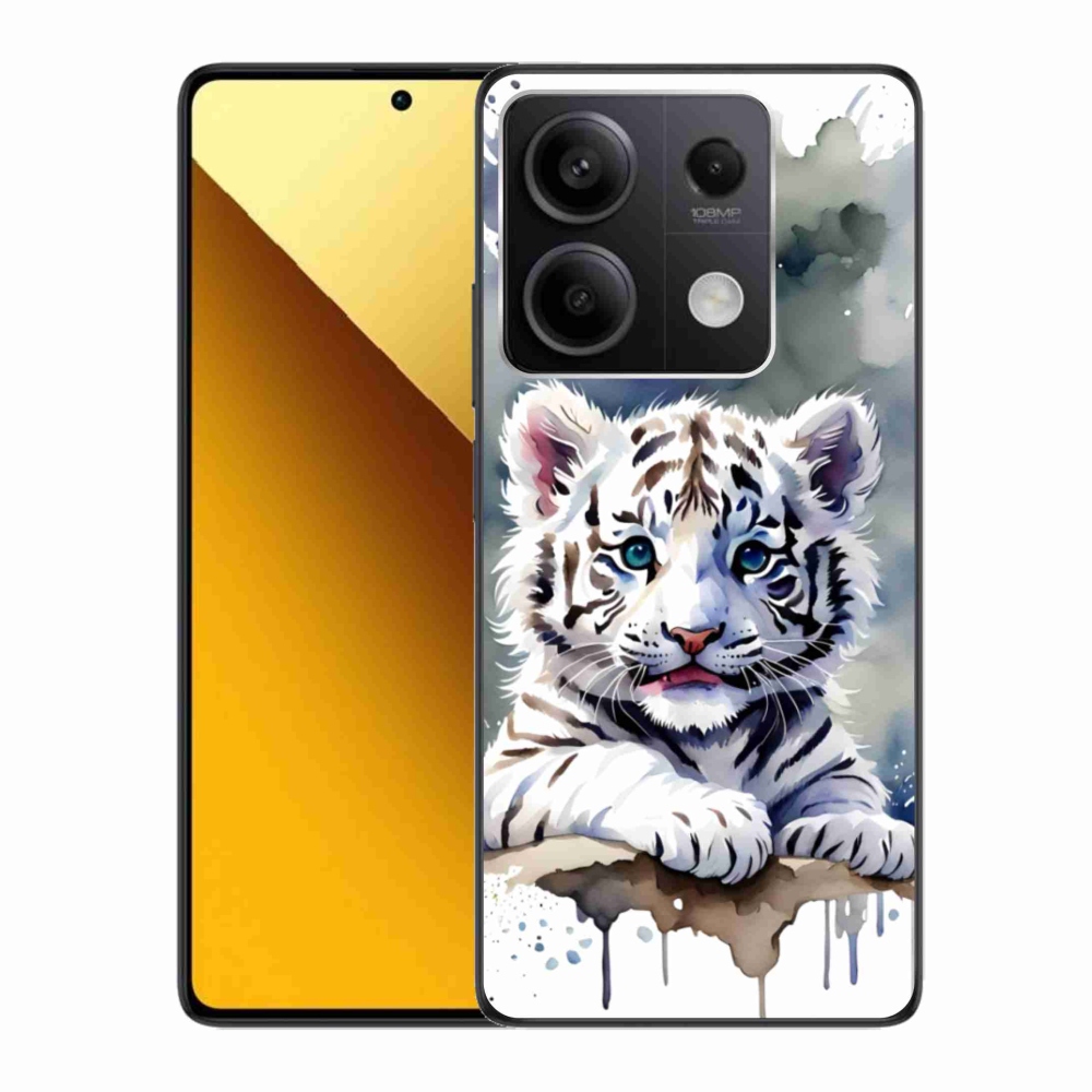 Gélový kryt mmCase na Xiaomi Redmi Note 13 5G - mláďa bieleho tigra