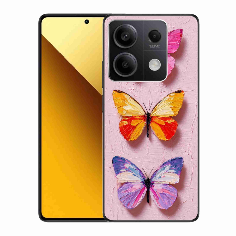 Gélový kryt mmCase na Xiaomi Redmi Note 13 5G - motýlia trojica