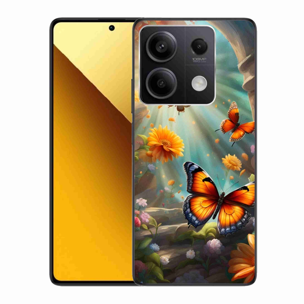 Gélový kryt mmCase na Xiaomi Redmi Note 13 5G - motýlia záhrada 2