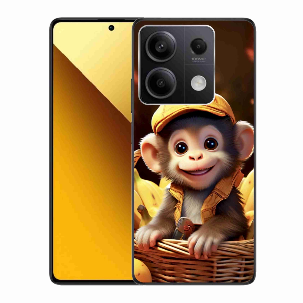 Gélový kryt mmCase na Xiaomi Redmi Note 13 5G - opice v košíku