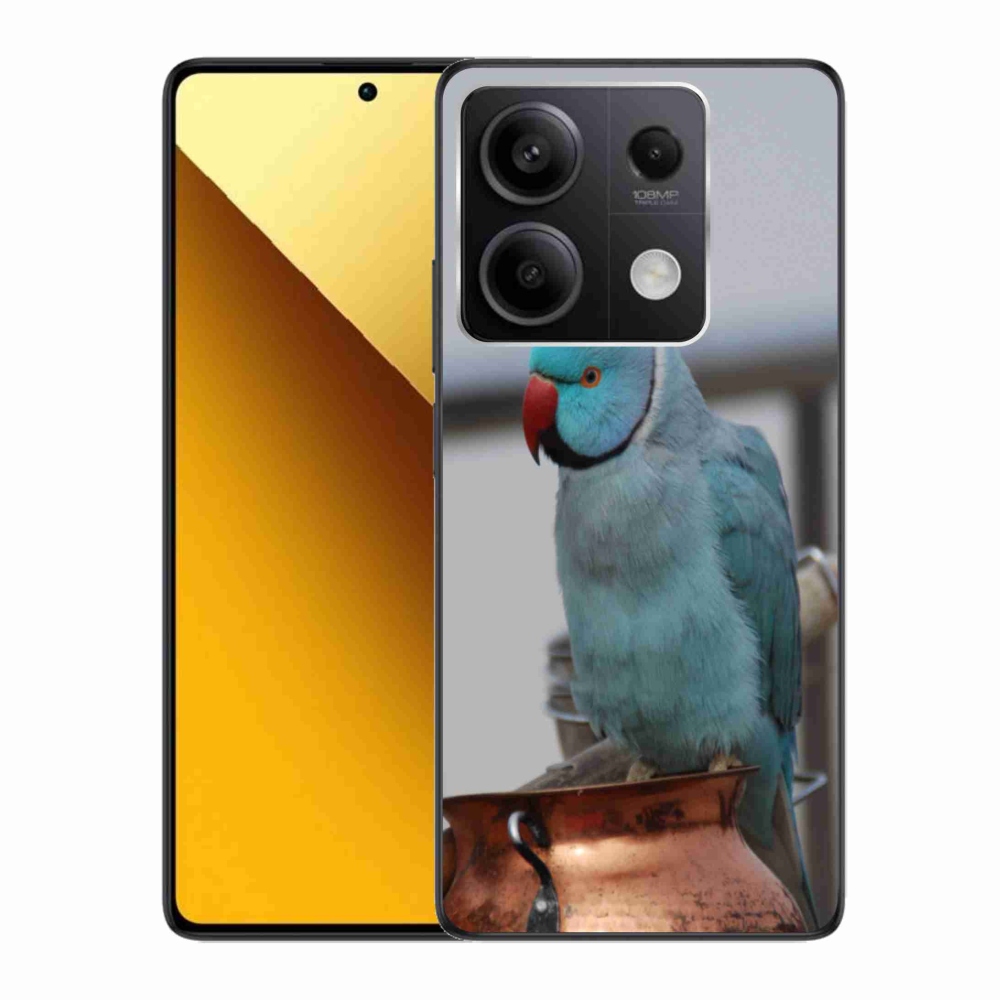 Gélový kryt mmCase na Xiaomi Redmi Note 13 5G - papagáj alexander modrý