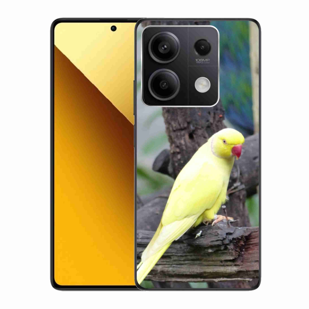 Gélový kryt mmCase na Xiaomi Redmi Note 13 5G - papagáj alexander žltý