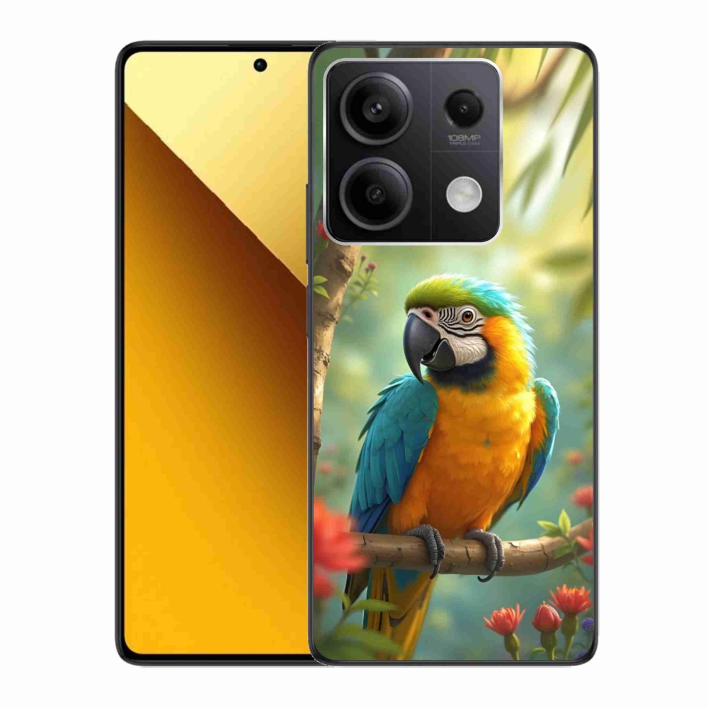Gélový kryt mmCase na Xiaomi Redmi Note 13 5G - papagáj ara modrožltá