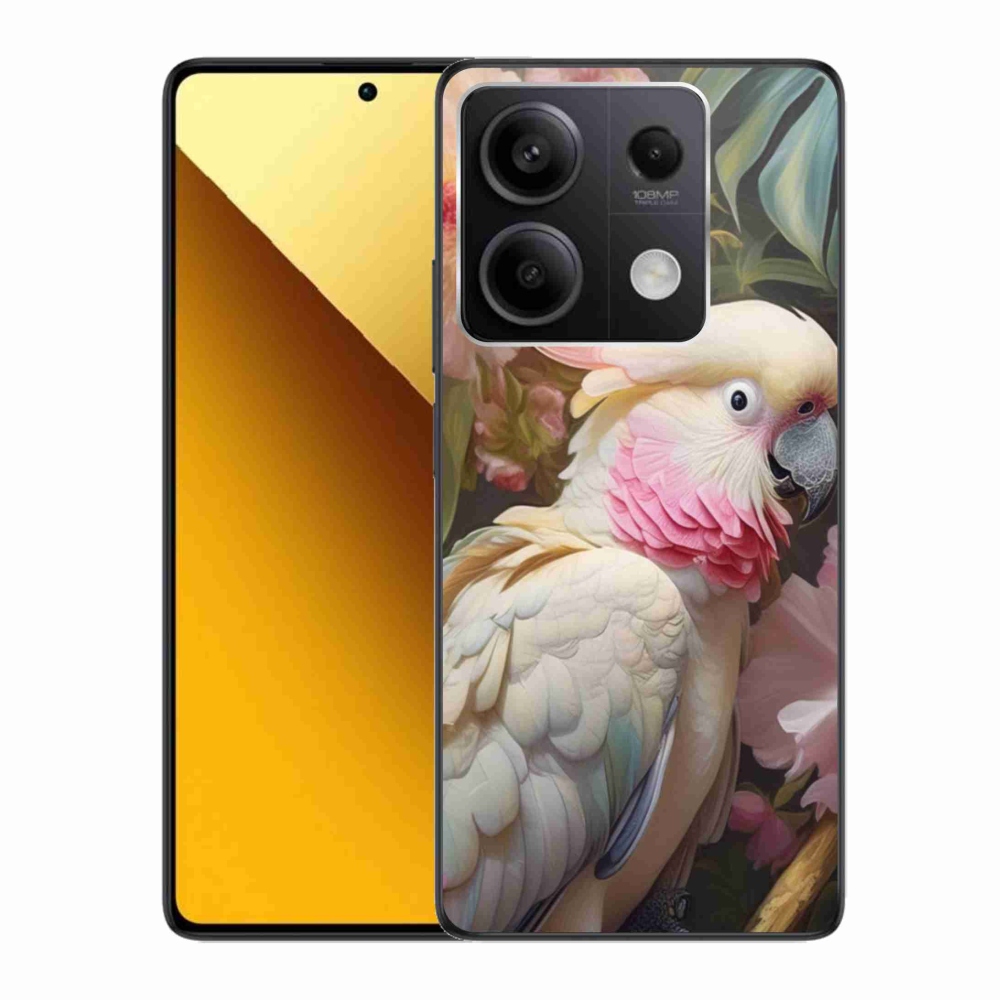 Gélový kryt mmCase na Xiaomi Redmi Note 13 5G - papagáj kakadu ružový 2