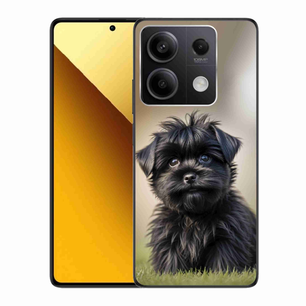 Gélový kryt mmCase na Xiaomi Redmi Note 13 5G - roztomilý čierny psík